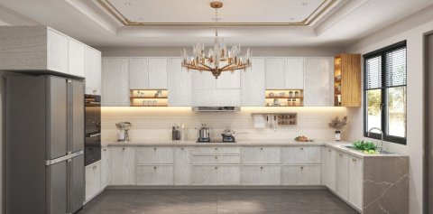 PVC Modular Kitchen Setup