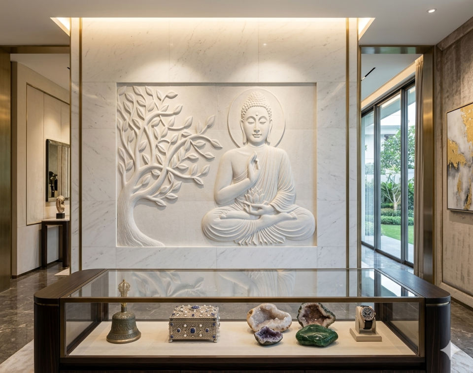 Stone Budda wall art