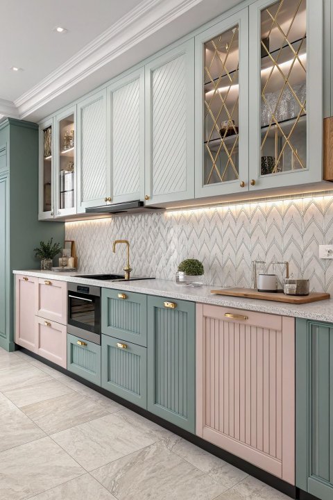multi-toned kitchen